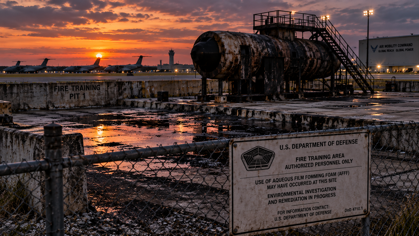 The Pentagon pushed PFAS cleanup back again at 243 bases. Some of those clocks now say 2039.